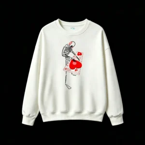 Sudadera Cuello Redondo Algodón Estampado Corazón Urbano Diseño Aesthetic