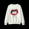 Sudadera Cuello Redondo Algodón Estampado Love Hurts Estilo Rock Urbano