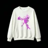 Sudadera Cuello Redondo Algodón Estampado Esqueleto Neón Glow Oversize Premium