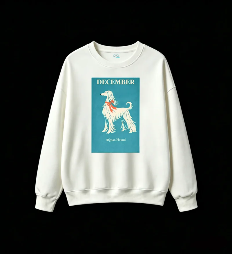 主图_2 Sudadera Cuello Redondo Algodón Estampado Afghan Hound Diseño Casual Premium