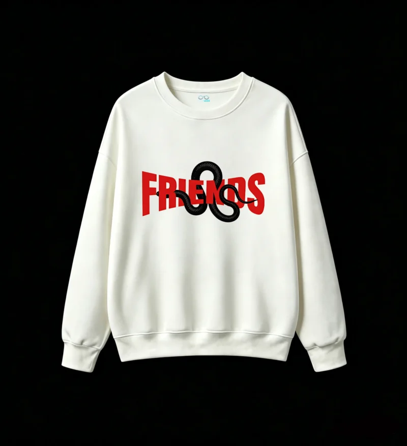 Sudadera Cuello Redondo Algodón Estampada Friends Serie Casual Premium Top