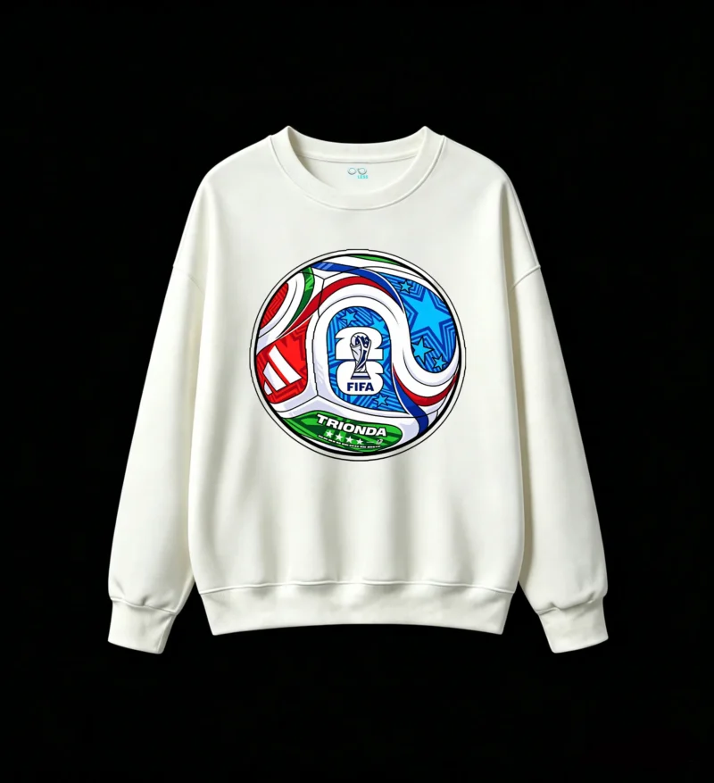 Sudadera Cuello Redondo Algodón Estampada Mundial 2026 Diseño Fútbol Premium