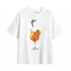 Remera Algodón Estampado Cóctel Naranja Verano Casual Premium