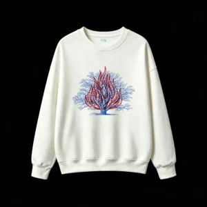 主图_2 Sudadera Cuello Redondo Algodón Estampado Árbol Fuego Abstracto Casual Premium