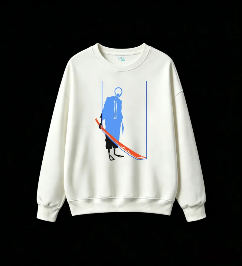 主图_2 Sudadera Cuello Redondo Algodón Estampada Anime Ichigo Espada Minimalista