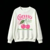 Sudadera Cuello Redondo Algodón Estampado Cerezas Diseño Original Premium