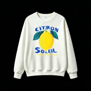 主图_2 Sudadera Cuello Redondo Algodón Estampada Limón Citron Soleil Verano Casual