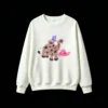 Sudadera Cuello Redondo Algodón Estampado Vaquera Vaca Estrellas Kawaii