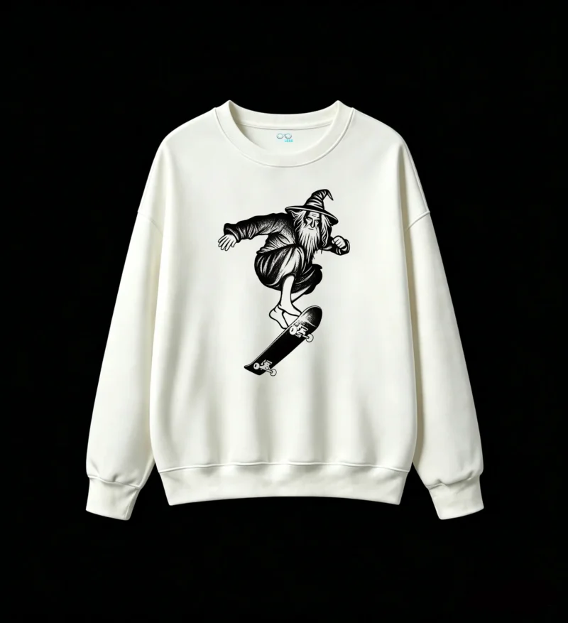 Sudadera Cuello Redondo Algodón Estampado Urbano Skate Diseño Oversize Calidad