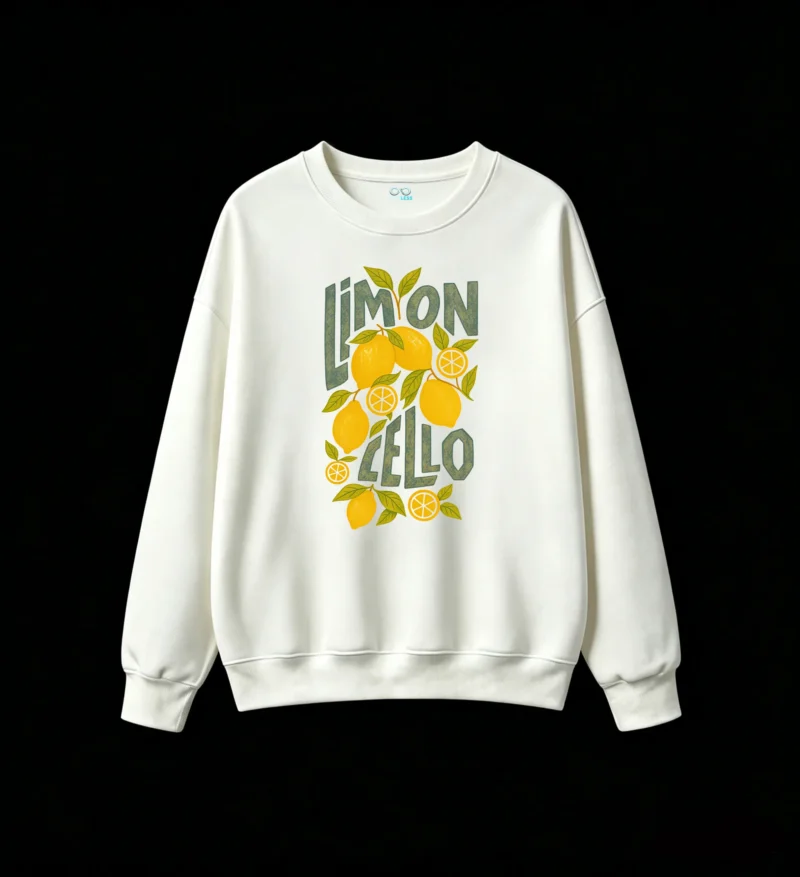 主图_2 Sudadera Cuello Redondo Algodón Estampado Limoncello Diseño Vintage Casual