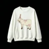 Sudadera Cuello Redondo Algodón Estampado Vaca Con Gorro Fiesta Aesthetic