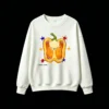 Sudadera Cuello Redondo Algodón Estampado Morrón Amarillo Artístico Premium