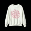 Sudadera Cuello Redondo Algodón Estampado Cupido Flores Aesthetic Vintage