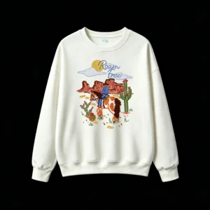 主图_2 Sudadera Cuello Redondo Algodón Estampado Western Roam Free Casual Premium