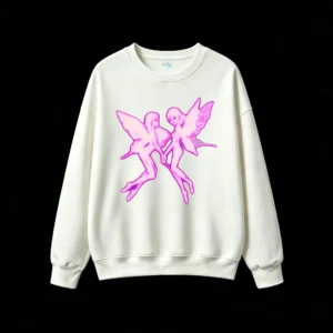 Sudadera Cuello Redondo Algodón Estampado Fairy Aesthetic Y2K Oversize Top