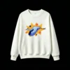 主图_2 Sudadera Cuello Redondo Algodón Estampado Garza Diseño Artístico Retro Casual