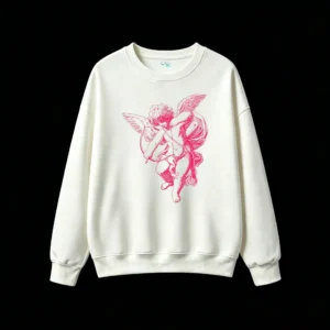 主图_2 Sudadera Cuello Redondo Algodón Estampado Cupido Aesthetic Tendencia Premium