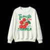 Sudadera Cuello Redondo Algodón Estampado Tomate Diseño Verano Casual Moda