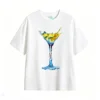 主图_2 Remera Algodón Diseño Martini Arte Abstracto Estampado Top