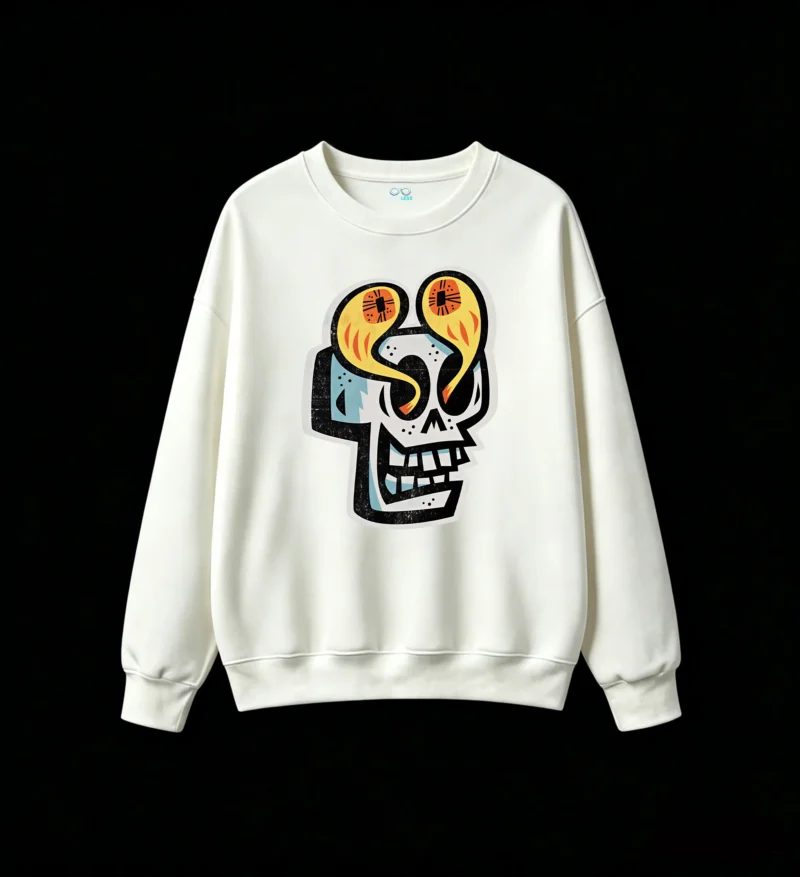 主图_2 Sudadera Cuello Redondo Algodón Estampado Calavera Estilo Urbano Premium