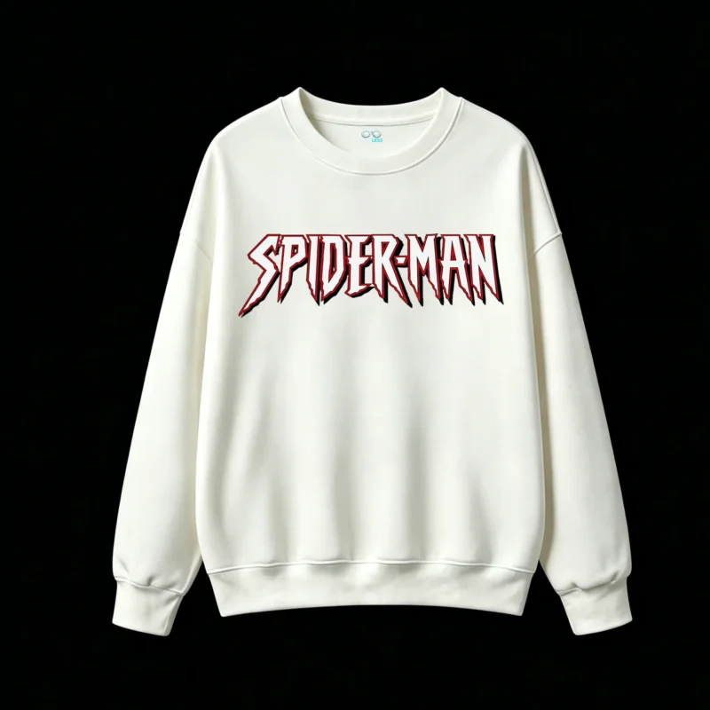 SUDADERA CUELLO REDONDO SPIDER-MAN DOBLE ESTAMPADO TRAZO CÓMIC UNISEX