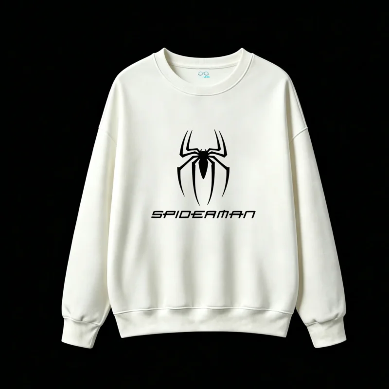 BUZO CUELLO REDONDO UNISEX SPIDERMAN, DOBLE ESTAMPADO VINTAGE