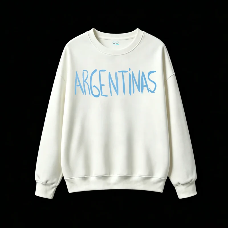 BUZO CUELLO REDONDO DOBLE ESTAMPADO LAS MALVINAS SON ARGENTINAS UNISEX