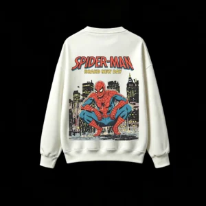 BUZO CUELLO REDONDO SPIDER-MAN DOBLE ESTAMPADO CÓMIC RETRO URBANO UNISEX
