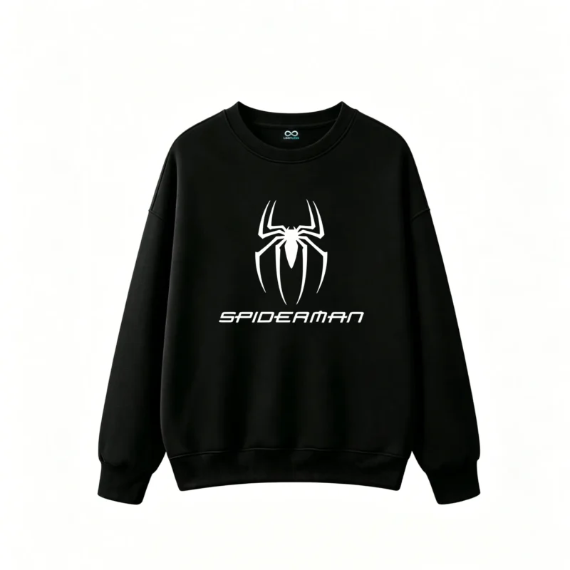 BUZO CUELLO REDONDO UNISEX SPIDERMAN, DOBLE ESTAMPADO VINTAGE