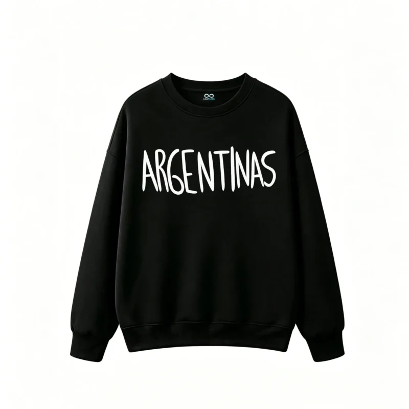 BUZO CUELLO REDONDO UNISEX DOBLE ESTAMPADO LAS MALVINAS SON ARGENTINAS