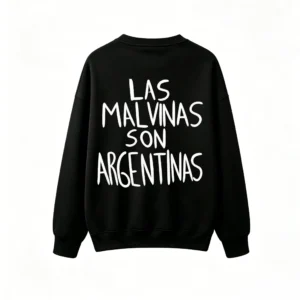 BUZO CUELLO REDONDO UNISEX DOBLE ESTAMPADO LAS MALVINAS SON ARGENTINAS
