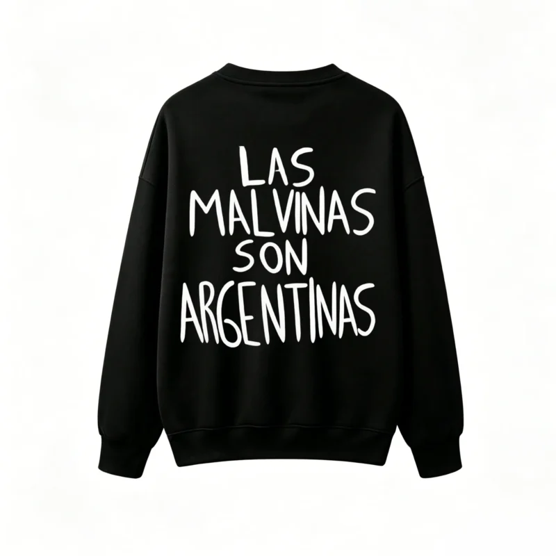 BUZO CUELLO REDONDO UNISEX DOBLE ESTAMPADO LAS MALVINAS SON ARGENTINAS