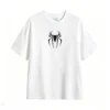 白t正面展示 CAMISETA CON ESTAMPADO DOBLE DE SPIDER-MAN EN ESTILO COMIC AMERICANO