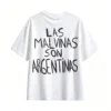 REMERA DE ALGODÓN UNISEX DOBLE ESTAMPADO LAS MALVINAS SON ARGENTINAS