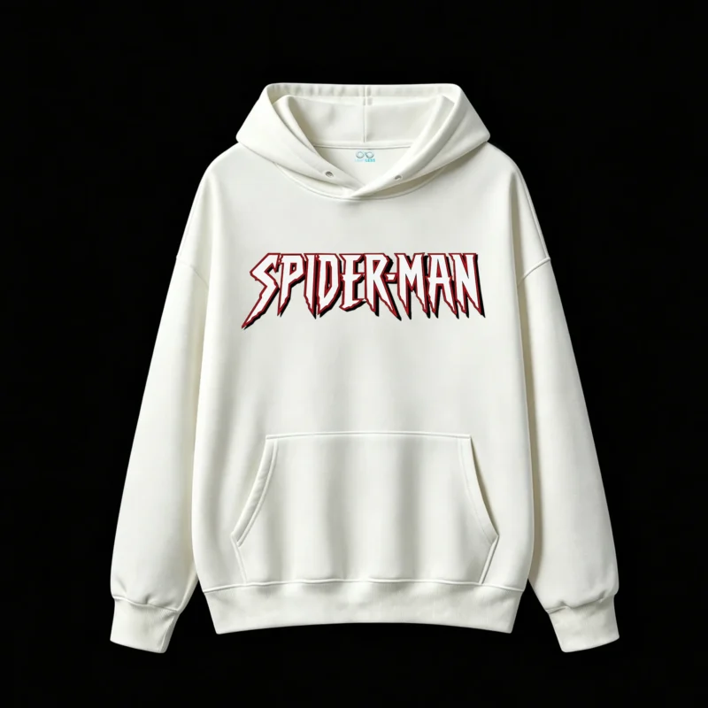 SUDADERA CON CAPUCHA SPIDER-MAN DOBLE ESTAMPADO TRAZO DE CÓMIC