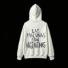 连帽白背面展示 BUZO CON CAPUCHA UNISEX DOBLE ESTAMPADO LAS MALVINAS SON ARGENTINAS