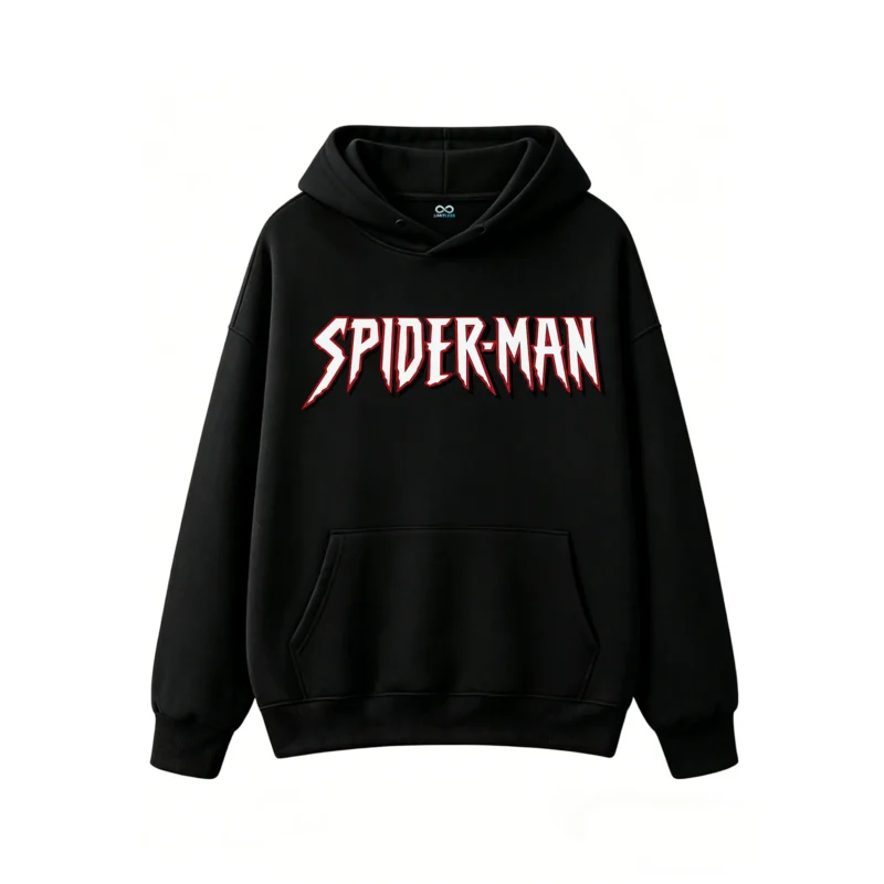 SUDADERA CON CAPUCHA SPIDER-MAN DOBLE ESTAMPADO TRAZO DE CÓMIC
