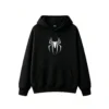连帽黑正面展示 SUDADERA CAPUCHA SPIDER-MAN CÓMIC ESTAMPADO DOBLE