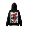 连帽黑背面展示 SUDADERA CAPUCHA SPIDER-MAN CÓMIC ESTAMPADO DOBLE
