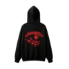 连帽黑背面展示 BUZO CON CAPUCHA UNISEX SPIDERMAN, ESTAMPADO FRENTE Y ESPALDA EFECTO VINTAGE
