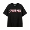 黑t正面展示 CAMISETA MANGA CORTA SPIDER-MAN | DOBLE IMPRESIÓN TRAZO DE CÓMIC
