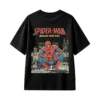 REMERA ALGODÓN SPIDER-MAN ESTAMPADO DOBLE ESTILO CÓMIC RETRO UNISEX