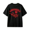 黑t背面展示 REMERA ALGODÓN UNISEX SPIDERMAN, ESTAMPADO FRENTE Y ESPALDA VINTAGE